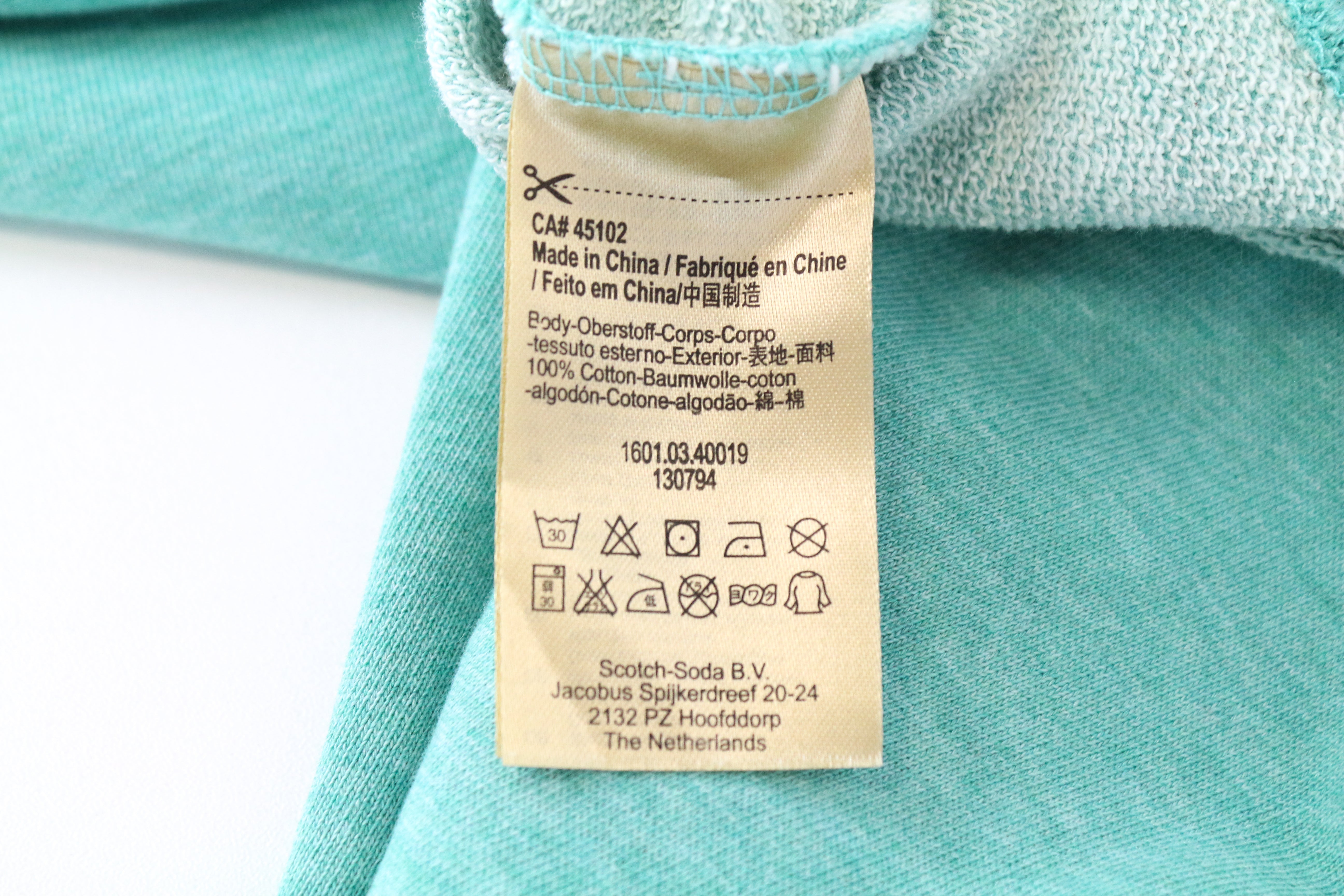 SCOTCH &amp; SODA Ams Couture S mėlynas medvilninis vyriškas džemperis ilgomis rankovėmis 