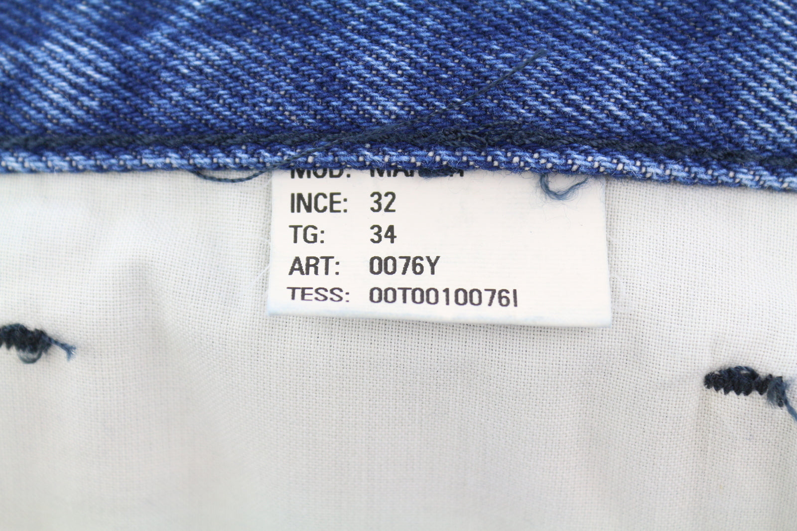 DIESEL Mharky 0076Y Men Jeans W32 Blue Faded Washed Regular Fit Button Fy Logo