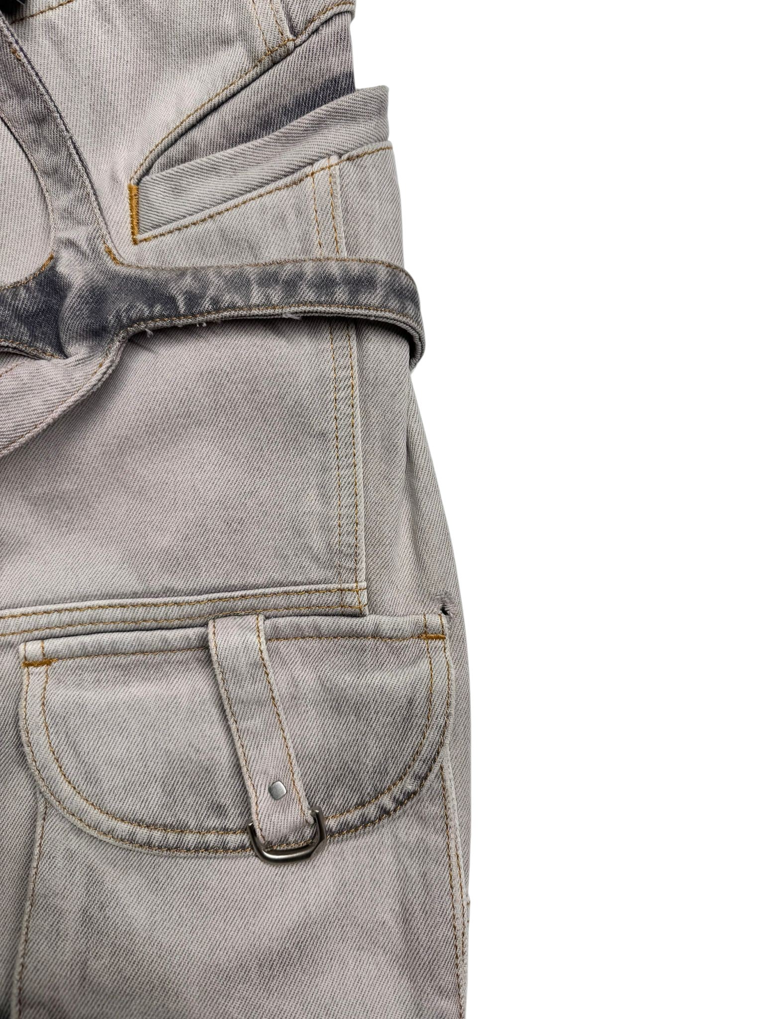 BALTOS VIRGIL ABLOH moteriškos džinsinės kelnės W26 RRP2088 