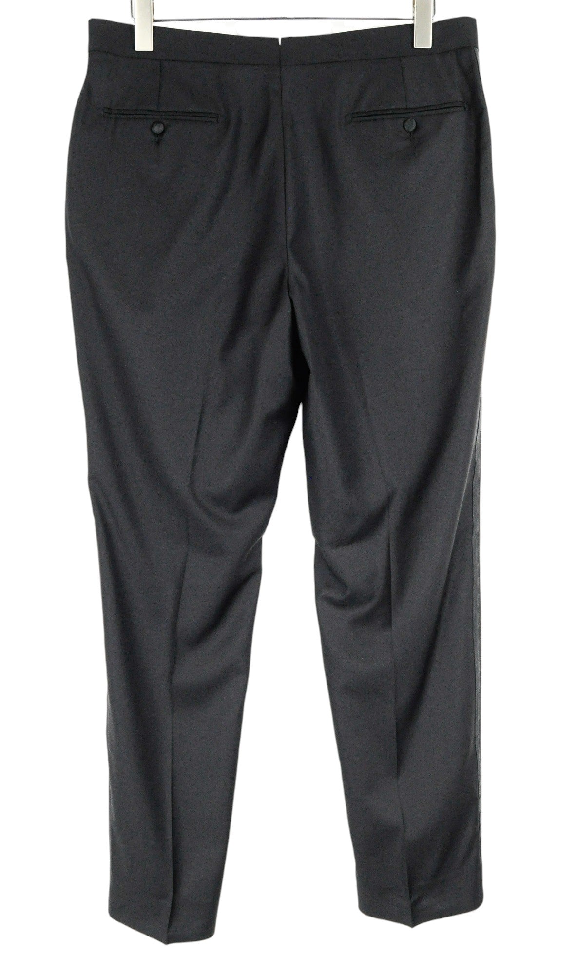 SUITSUPPLY Men's UK44S Lazio Tuxedo Suit Black Slim Wool 2 Piece Super 110's