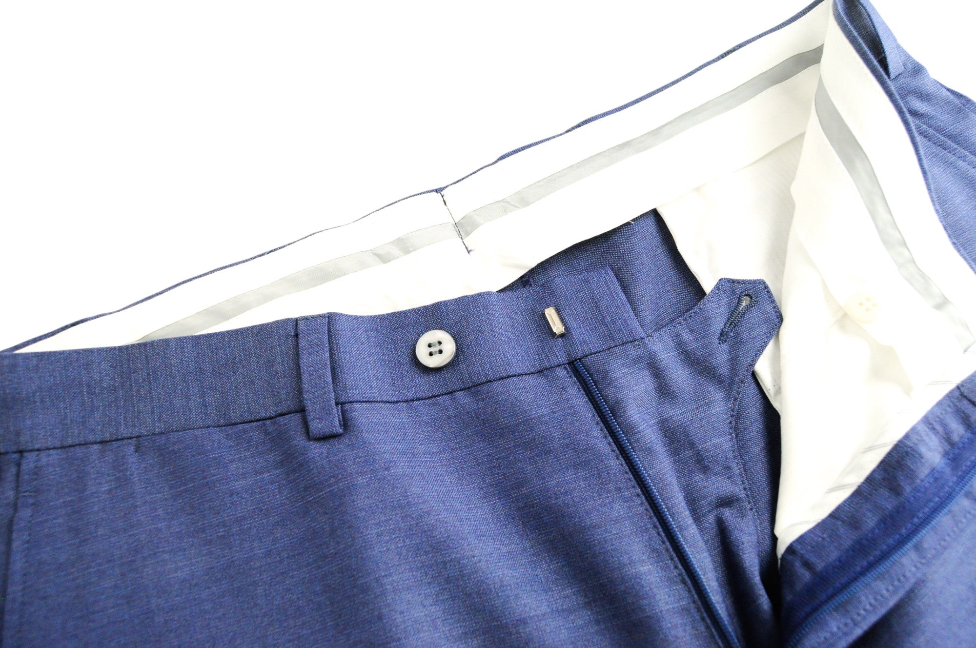 SUITSUPPLY Lazio Men Suit UK40R Pure Wool Super 110's Blue Slim Single-Breasted