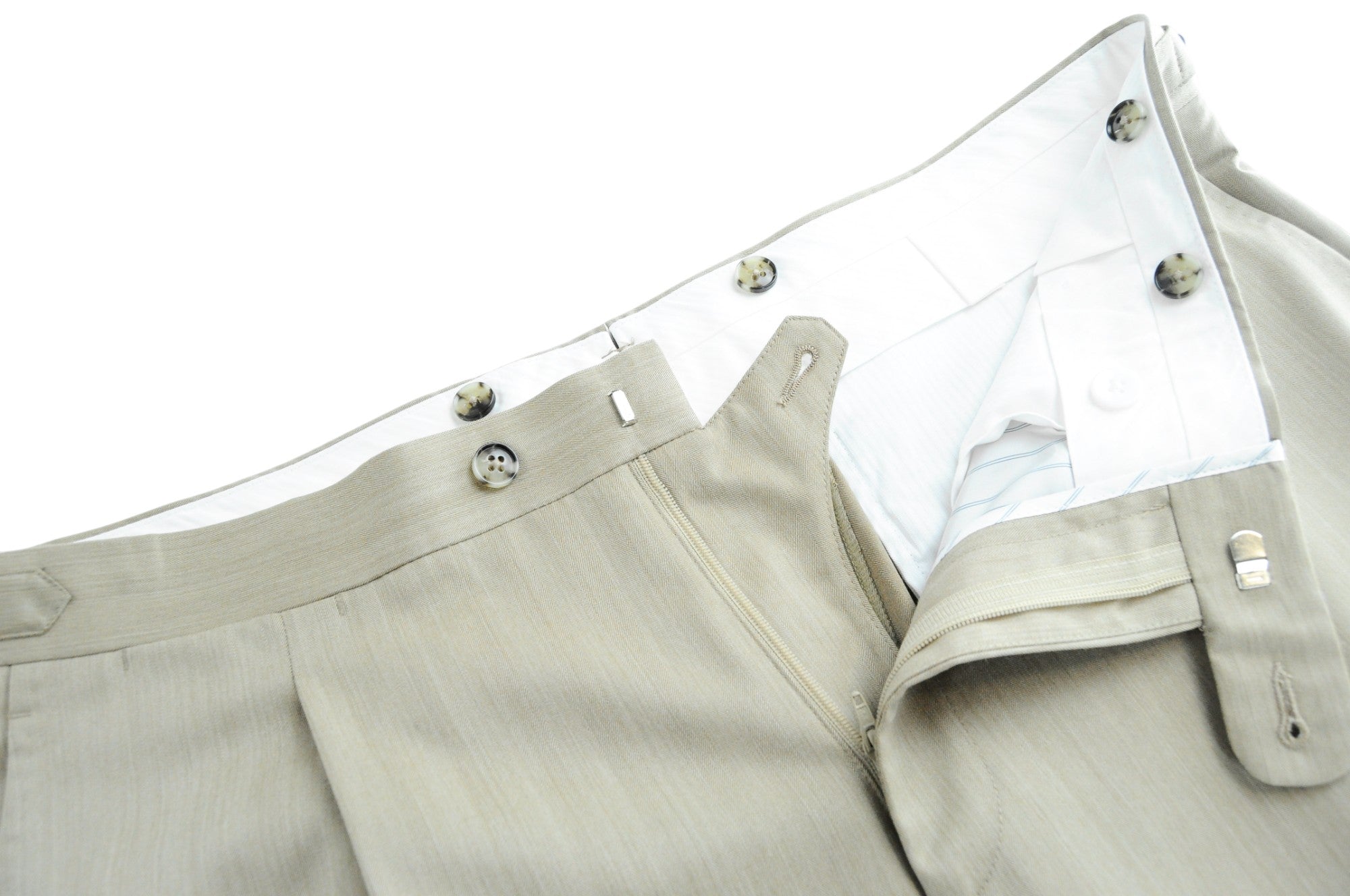 Men's SUITSUPPLY La Spalla Suit UK42R Wool Light Brown 2 Piece Vented