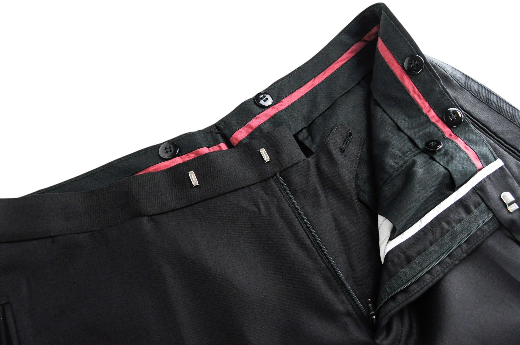 SUITSUPPLY Men's UK44S Lazio Tuxedo Suit Black Slim Wool 2 Piece Super 110's