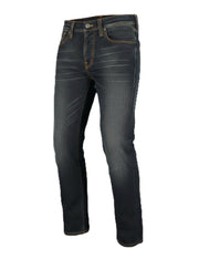 NUDIE JEANS ploni Finn vyriški džinsai W30/L32 pilki autentiški užtrauktukai su skalbtu tamsiu logotipu 