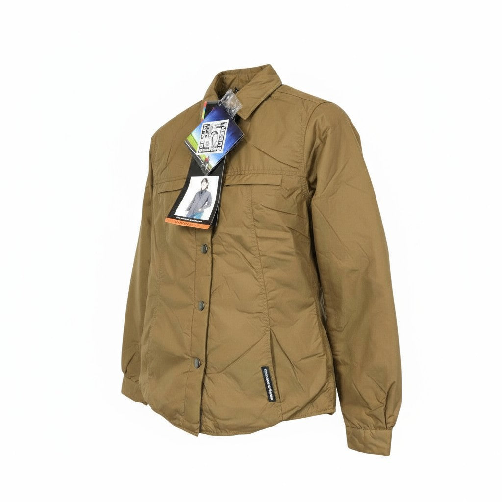 TUCANO URBANO Lori Women Jacket XS Brown Moto Windproof Snap Collared Coat