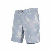 SCOTCH &amp; SODA vyriški šortai W32 Chino su gobtuvu, mėlynais lapais, raštuotais laisvalaikio šviesiais raštais