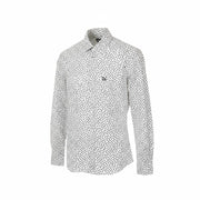 DIESEL S-Riley-Pills vyriški marškinėliai L raštuotais sagomis išskleidžiama apykakle RRP110