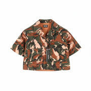 DIESEL C-Adara-Cmf moteriška striukė S trumpomis rankovėmis, trumpinta kamufliažine spalva, RRP175