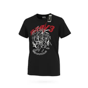 DIESEL T-Sily-B2 vyriški marškinėliai S juodi trikotažiniai tamprūs apvalios apykaklės trumpomis rankovėmis