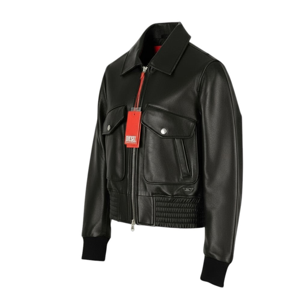 DIESEL G-Feijoa moteriška striukė S, juoda, dengta, izoliuota apykakle, pamušalu. RRP 395 €. 