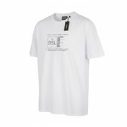 DIESEL T-Just-A35 vyriški marškinėliai trumpomis rankovėmis, apvalia apykakle priekyje, balti