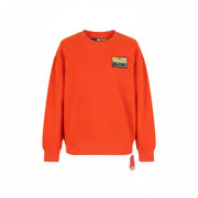 DIESEL S-Mast-Rev vyriškas džemperis M, oranžinis, megztinis su apvalia kaklu, pūkuotas, RRP195