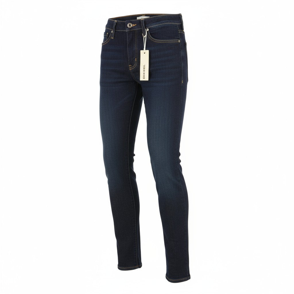 DIESEL Skinzee 0813C moteriški džinsai W26/L34 Super Slim Skinny tamsiai mėlyni, tamprūs 