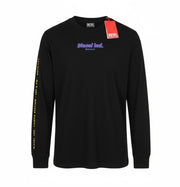 DIESEL T-Just-LS-E4 vyriški marškinėliai L, juodi, ilgomis rankovėmis, apvalia apykakle, trikotažiniai, RRP 80 € 