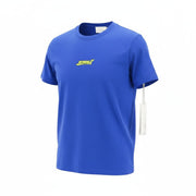 JOHN RICHMOND Men's T-Shirt M Blue Crew Neck Yellow Short Sleeve All Season