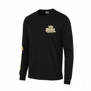 DIESEL T-Diegos-LS-K27 vyriški marškinėliai M juodi su megztiniu apvalia apykakle