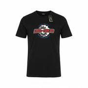 DIESEL T-Diegos-K21 Men T-Shirt S Black Tricot Stretch Short Sleeve Front Logo
