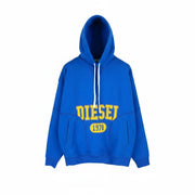 DIESEL S-Muster vyriškas džemperis su gobtuvu, L dydžio, mėlynas, su gobtuvu ir kišene, RRP150