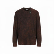 DIESEL T-Glyn vyriški marškinėliai ilgomis rankovėmis, rūgštinio plovimo efekto apvali kaklo iškirpte, RRP125