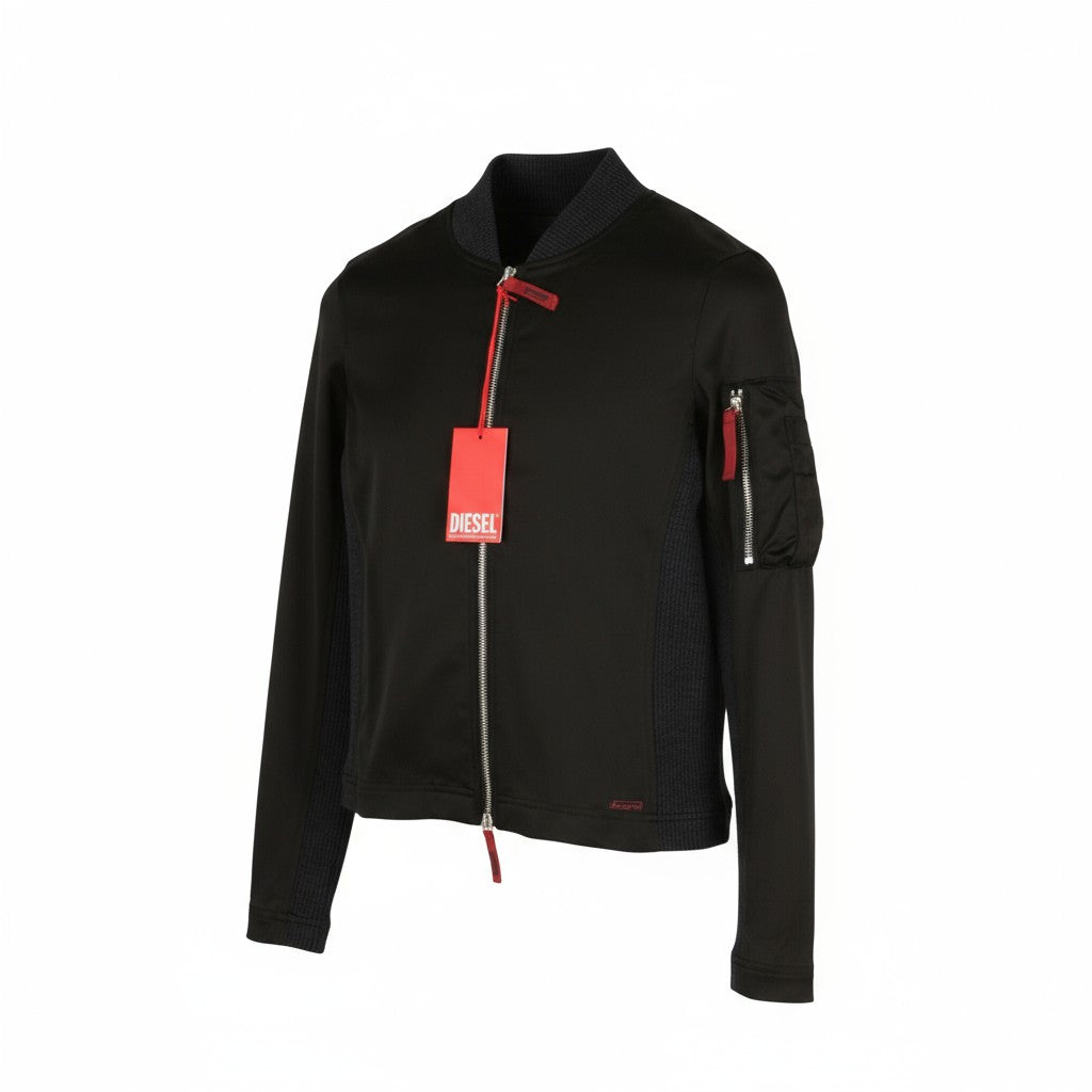 DIESEL T-Opuntia moteriškas švarkas L, juodas, su užtrauktuku ir kišenėmis, rekomenduojama kaina – 250 € 