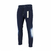DIESEL Krooley-NE 0687D vyriški W28 Slim Fit Jogg sportiniai mėlyni tamprūs džinsai
