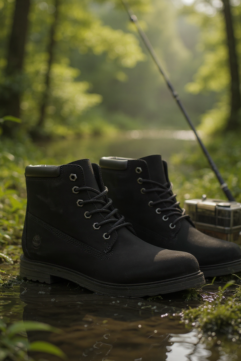 TIMBERLAND A2KSV moteriški batai EU38 UK5 juodi odiniai su raišteliais, migdolų nosis 
