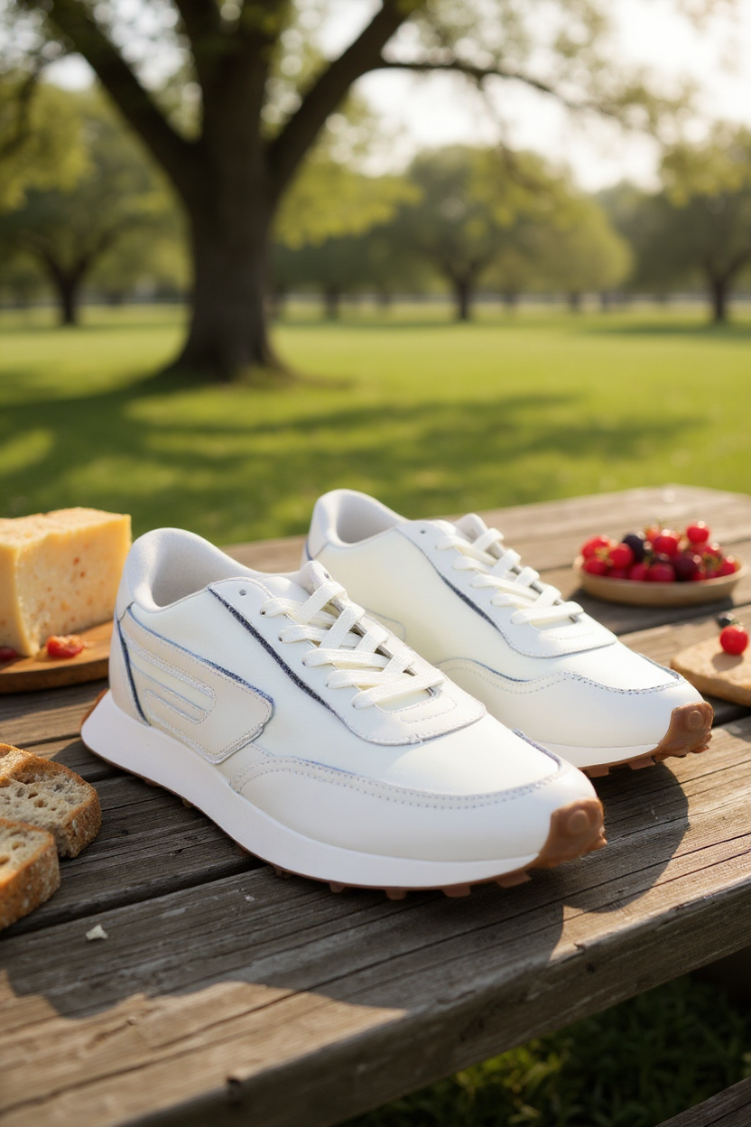 DIESEL S-Racer LC vyriški sportbačiai, balti, zomšos ir odos, 45 €, rekomenduojama kaina – 195 €