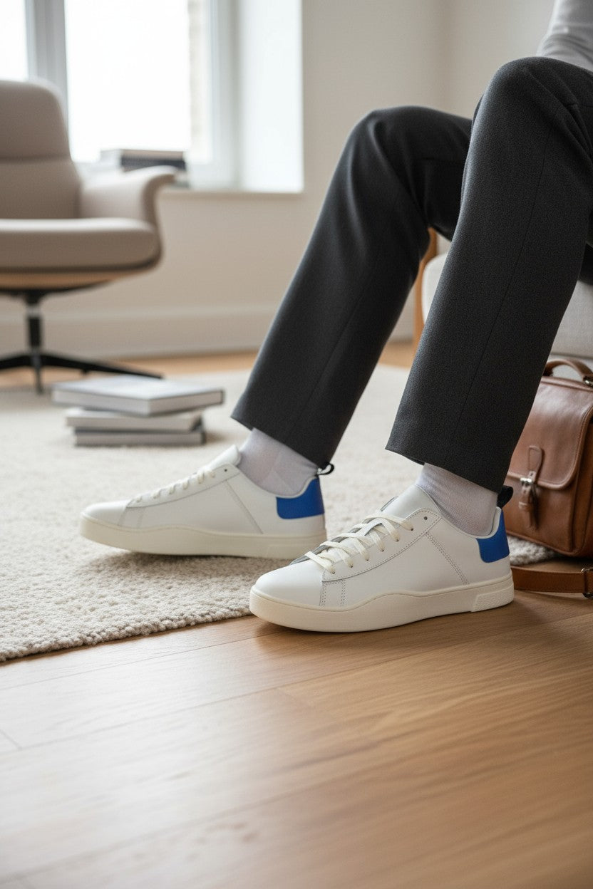 DIESEL S-Clever žemi nėrinių vyriški sportbačiai, 45 dydis, baltos spalvos, migdolų spalvos, RRP140