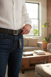 DIESEL B-Billover vyriškas diržas 105 cm rudos odos su sidabro spalvos sagtimi ir logotipu