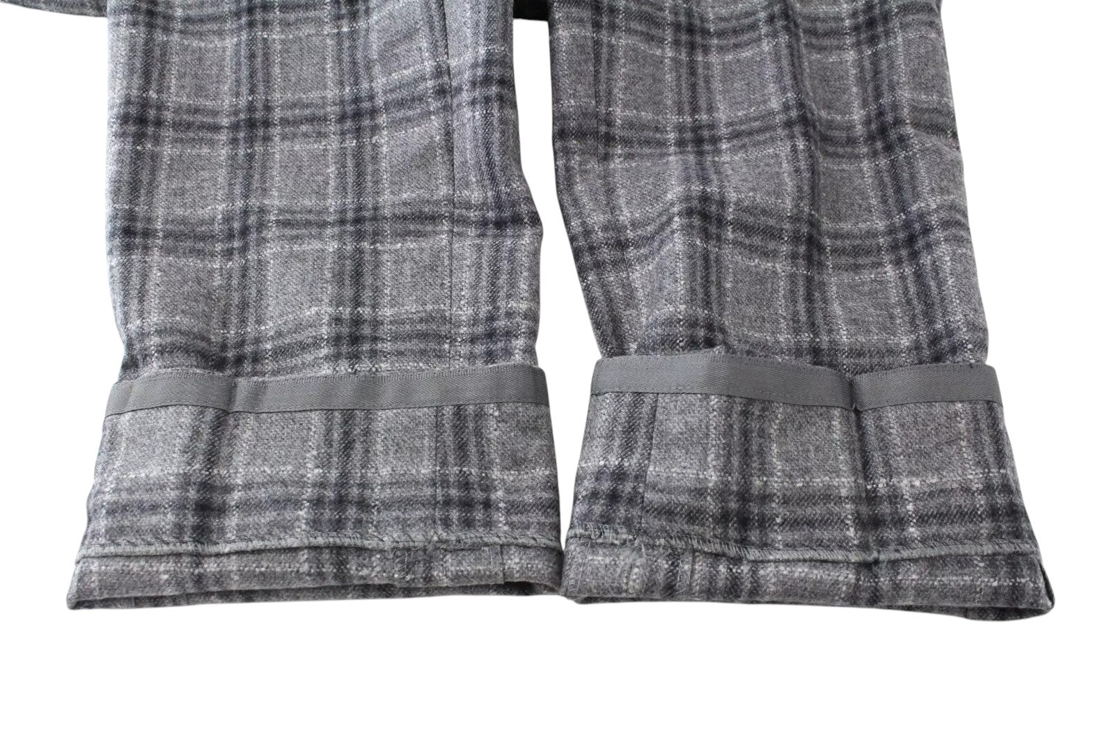 SUITSUPPLY Lazio Men`s Suit UK38S Slim Grey Wool Cashmere Silk Checked Lined