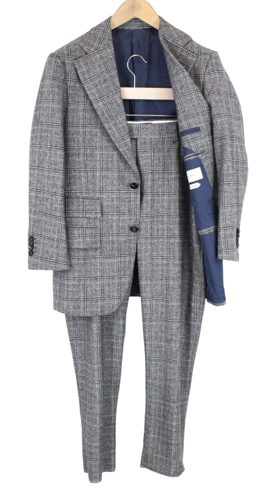 SUITSUPPLY Havana Men's Suit UK36S Wool Cashmere Checked Slim 2-Piece