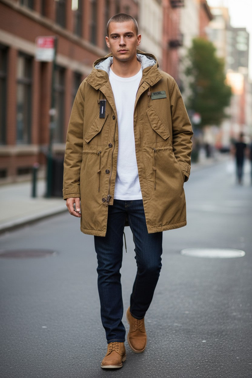 DIESEL W-Miles vyriška striukė su išimamu pamušalu ir gobtuvu, M dydžio, su pašiltinimu, RRP 475 € 