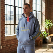 DIESEL S-Girlan-Hood vyriškas džemperis su gobtuvu, L dydžio, mėlynas, megztinis su kengūros kišene, RRP195