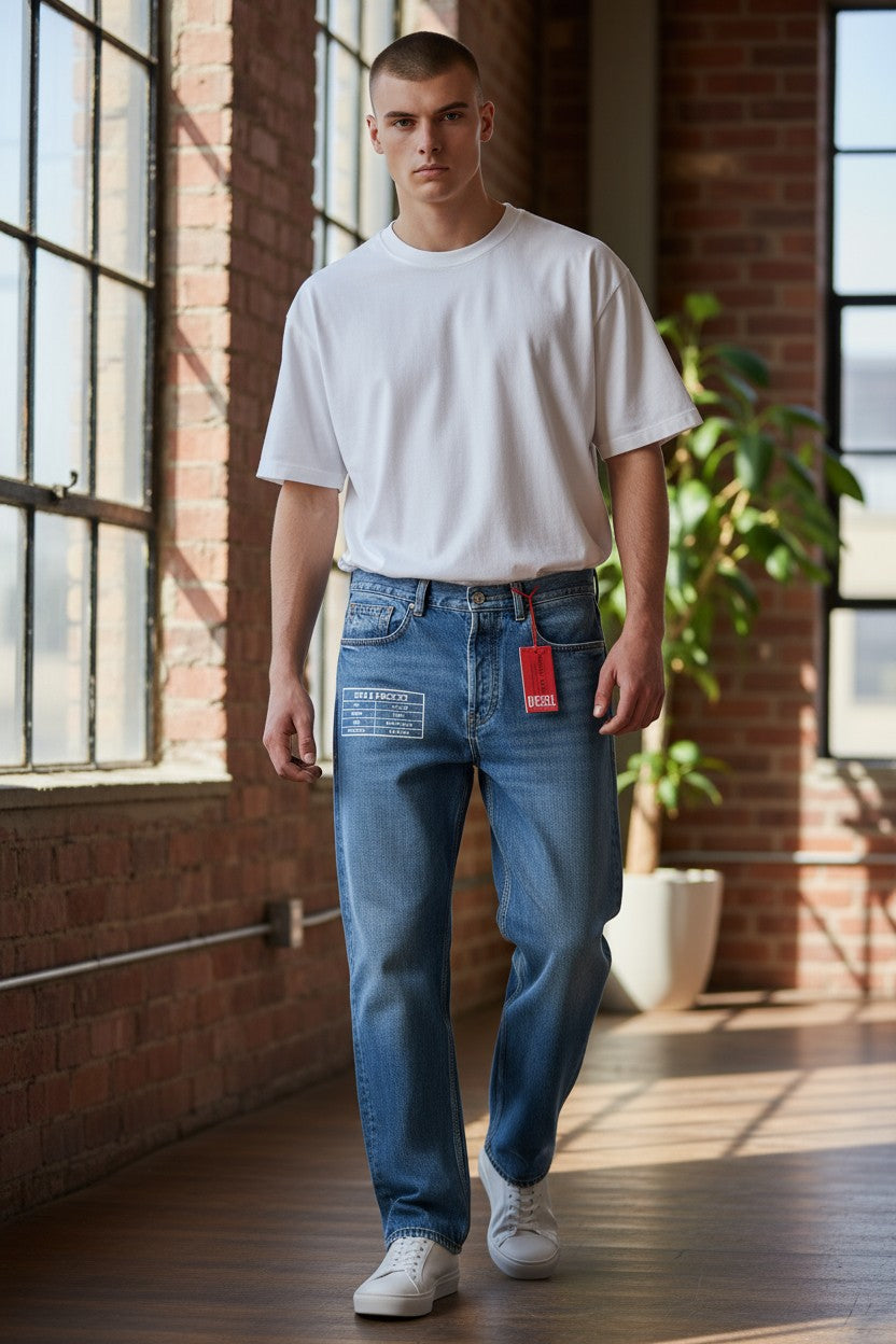 DIESEL 2010 9C16S vyriški džinsai W32/L32 laisvo kirpimo, vidutinio juosmens, tiesaus kirpimo, rekomenduojama mažmeninė kaina – 160 € 