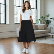 GANT skalbiamas tamprus vilnonis moteriškas sijonas, EU36, tamsiai mėlynas, su klostėmis ir pamušalu iki kelių.