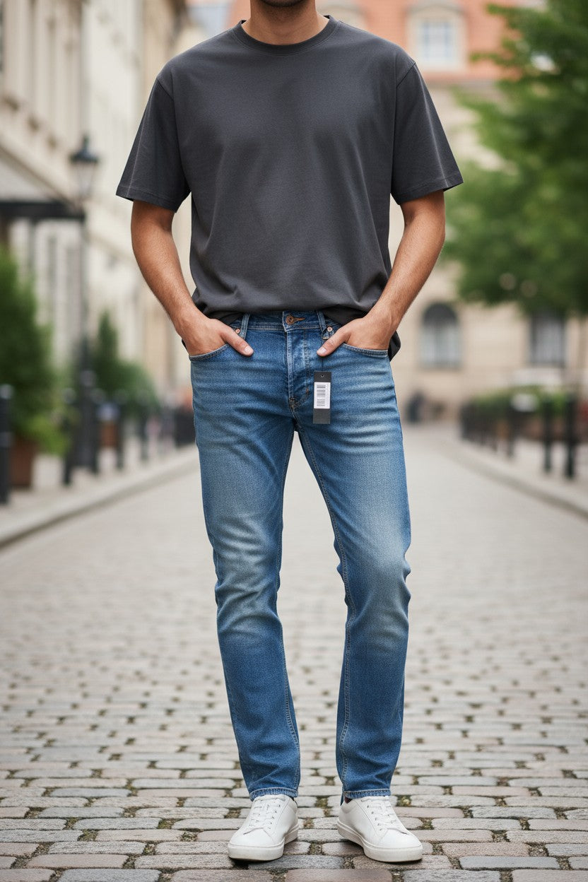 DIESEL Tepphar 089AW W29/L32 vyriški džinsai Slim Carrot spalvos su dirbtiniais dėmėtais džinsais 