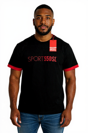 DIESEL Amtee-Crossoon-WT15 vyriški marškinėliai M, juodi, 55DSL sportiniai marškinėliai trumpomis rankovėmis 