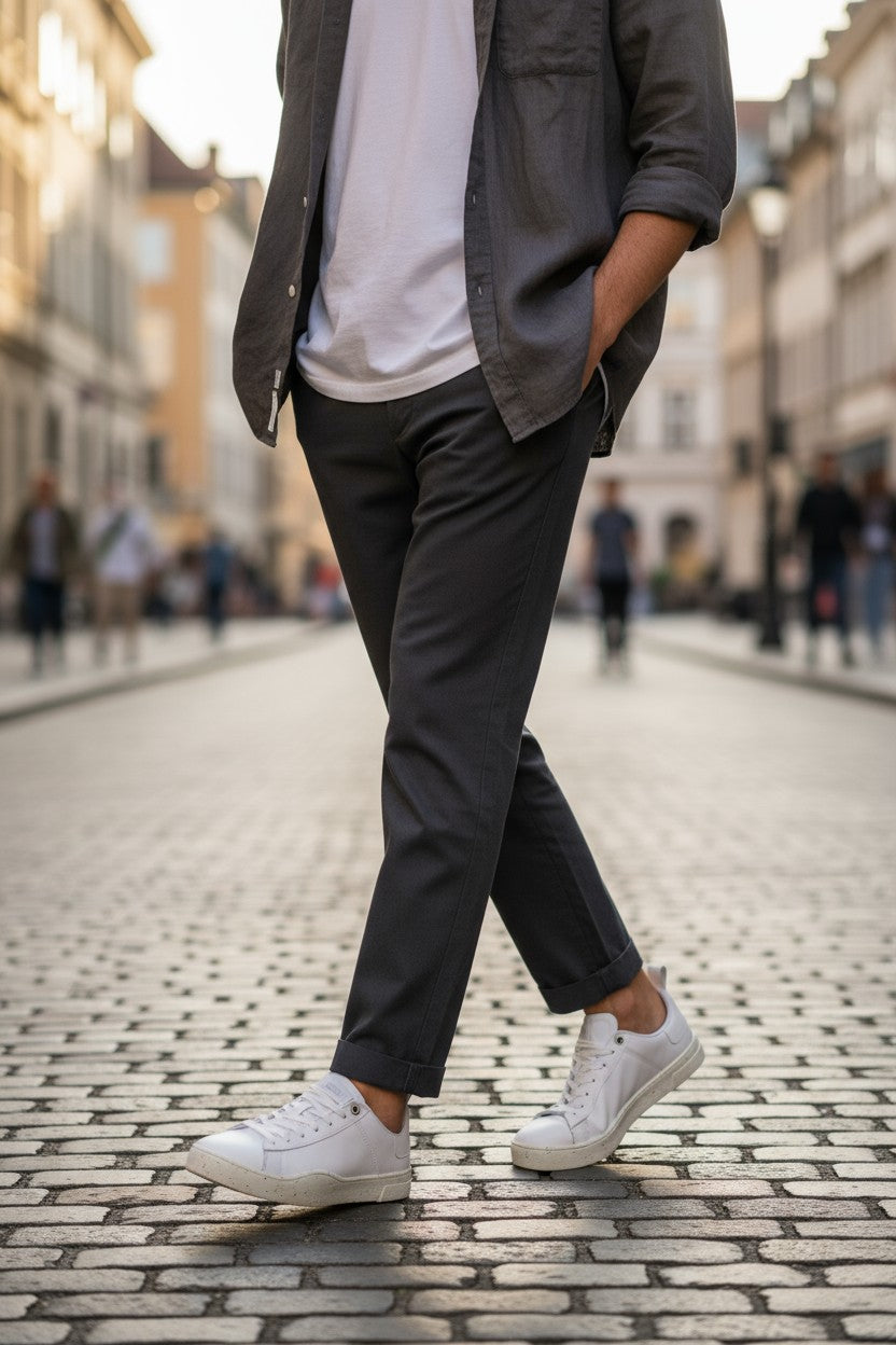 DIESEL S-Clever žemi nėrinių vyriški sportbačiai, 44.5 EU, baltos odos, migdolų nosis, rekomenduojama kaina – 140 € 