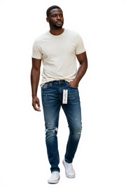 DIESEL Thavar-NE 0662L vyriški džinsai W28 Sweat Jogg Slim mėlyni, tamprūs, dėvėti 