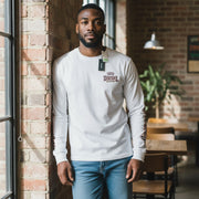 DIESEL T-Diegos-LS-K27 Men T-Shirt 2XL White Cotton Long Sleeved Crew Neck