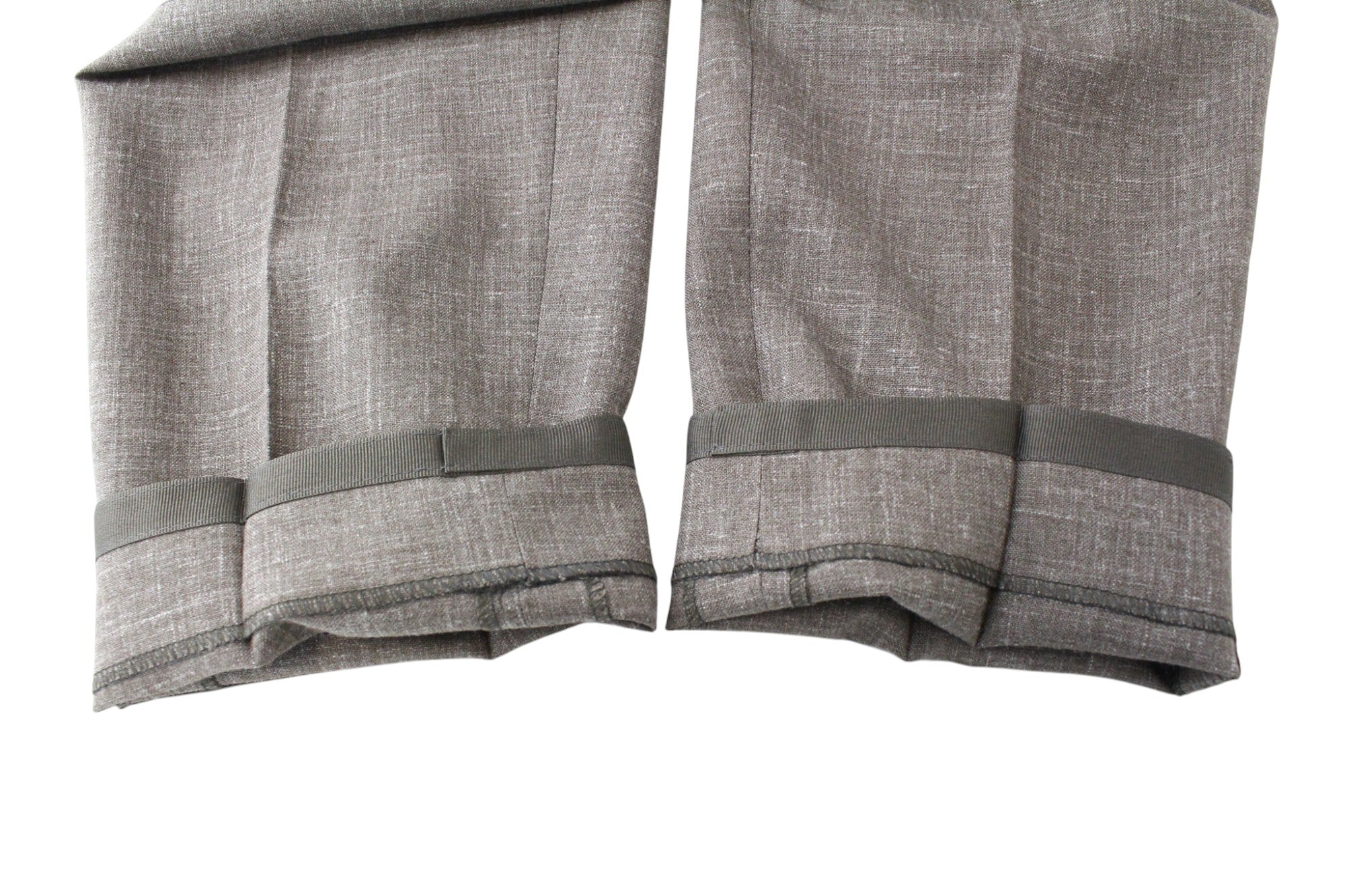 SUITSUPPLY La Spalla Men's UK44L Single-Breasted Brown Wool Silk Linen 2 Piece