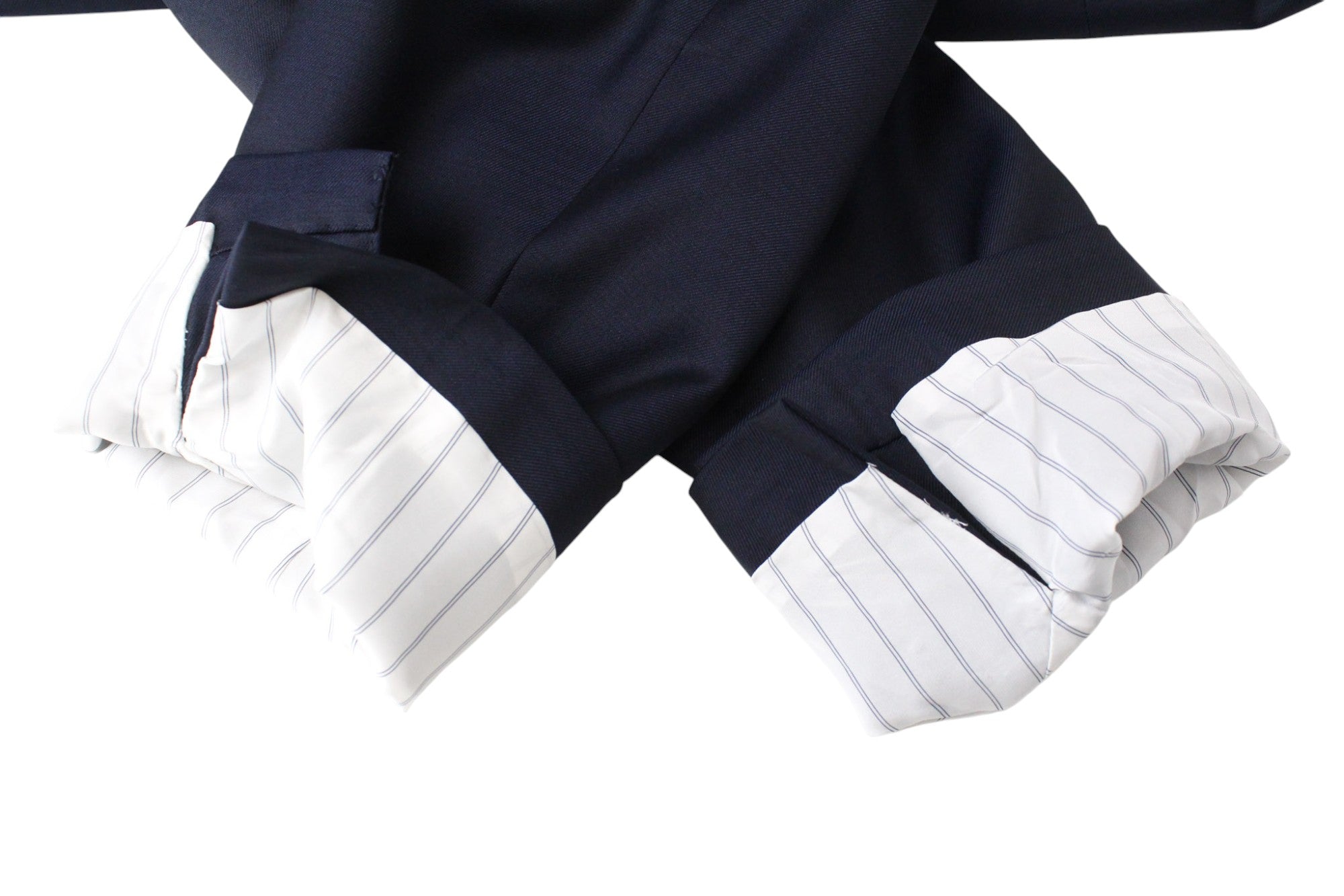 SUITSUPPLY Napoli Suit UK44R Men's S110 Wool 2-Piece Navy Melange Formal