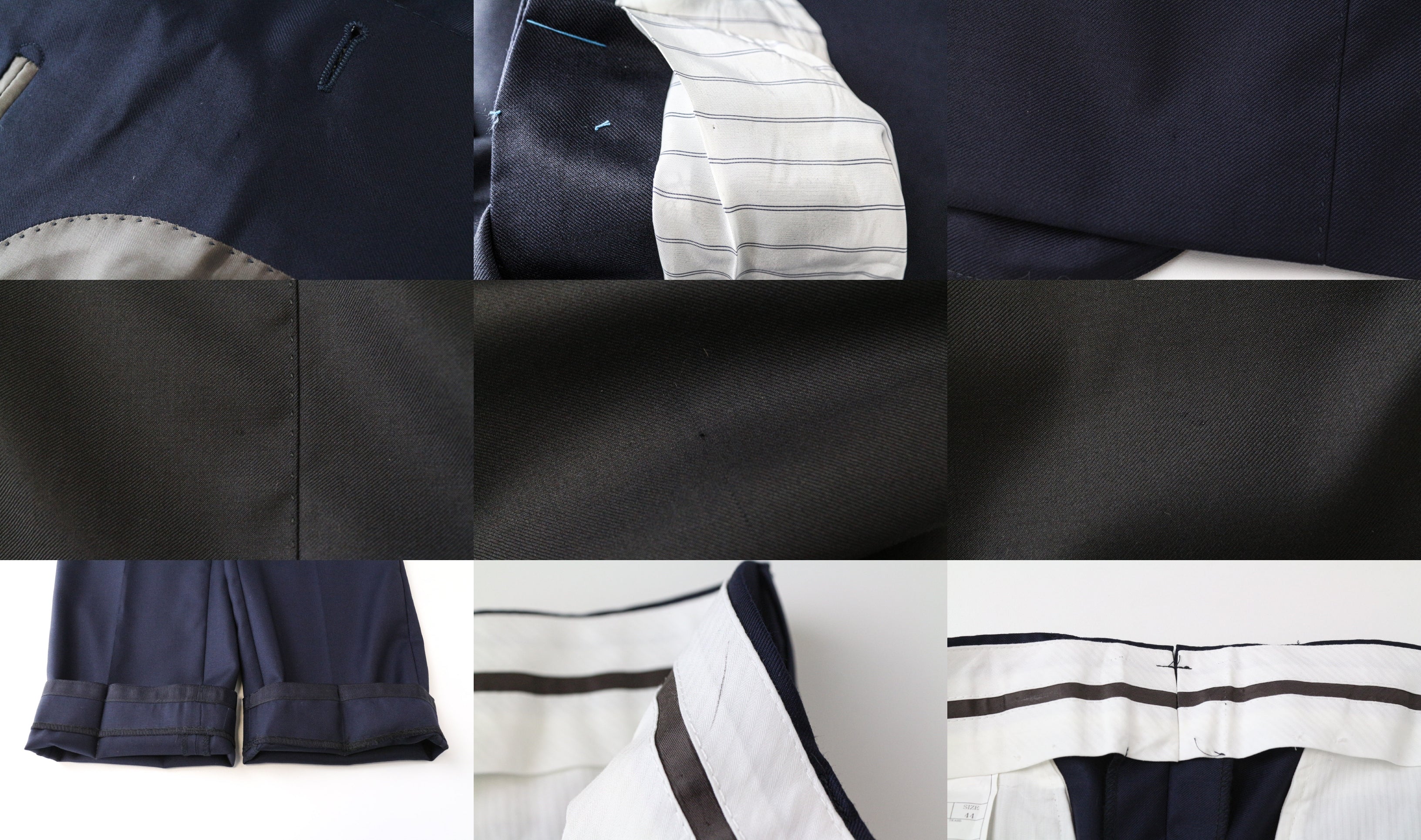 SUITSUPPLY Napoli Men's Suit UK34R Blue Wool 3Pc Classic Fit Single-Breasted